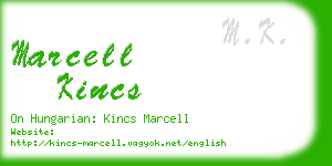 marcell kincs business card